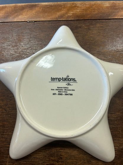 Red White Blue Temptations Star RWB Plate, 8"