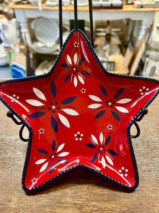 Red White Blue Temptations Star RWB Plate, 8"