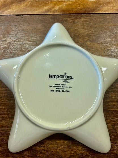 Red White Blue Temptations Star RWB Plate, 8"