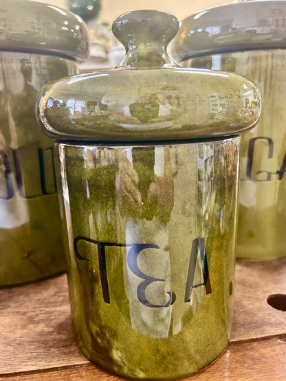 Green Holiday Designs Vintage Canisters 4 pcs
