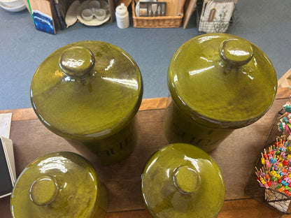 Green Holiday Designs Vintage Canisters 4 pcs