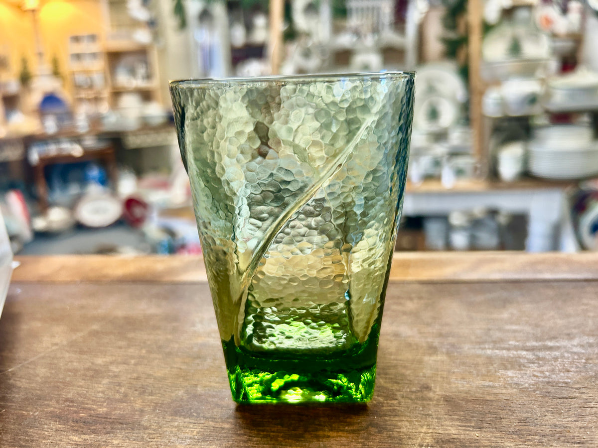 Green Hazel Atlas Pebbletone Avocado Glass, 4 1/4"