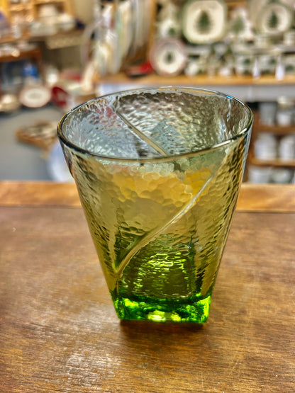 Green Hazel Atlas Pebbletone Avocado Glass, 4 1/4"