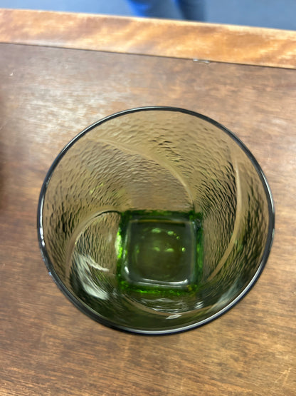 Green Hazel Atlas Pebbletone Avocado Glass, 4 1/4"