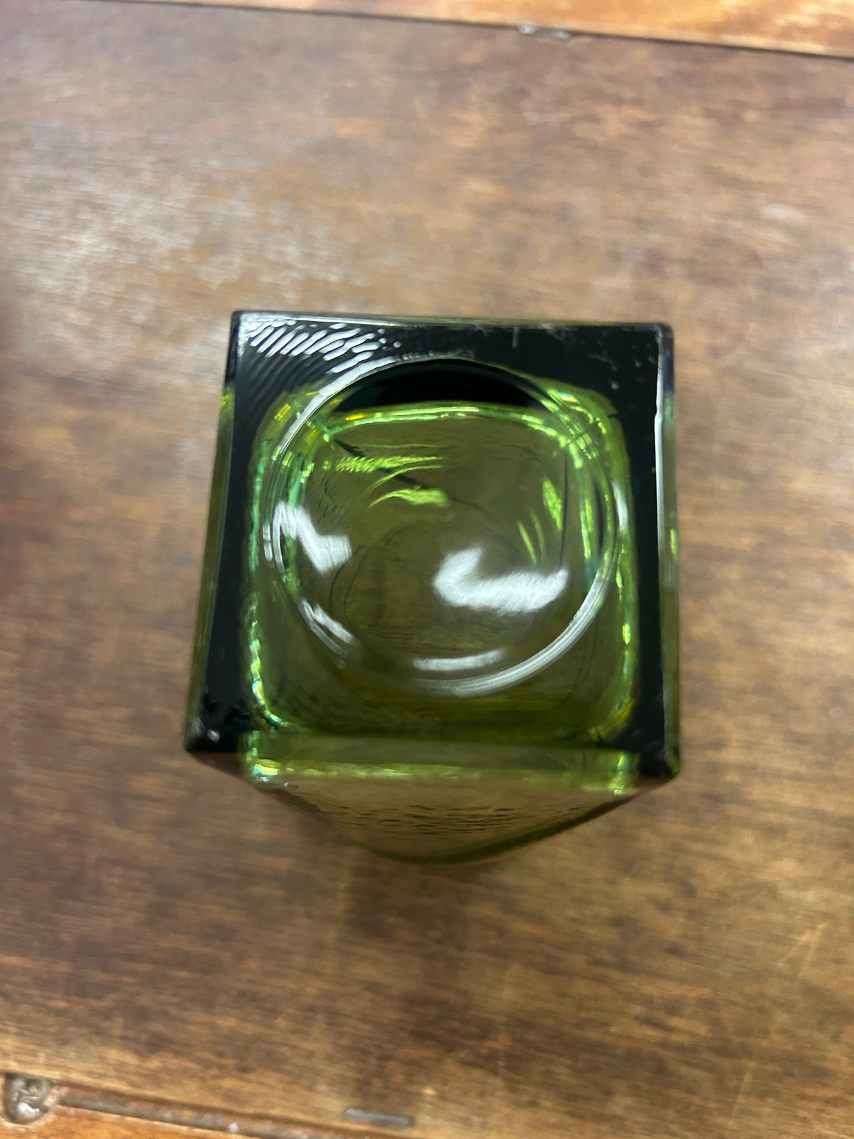 Green Hazel Atlas Pebbletone Avocado Glass, 4 1/4"