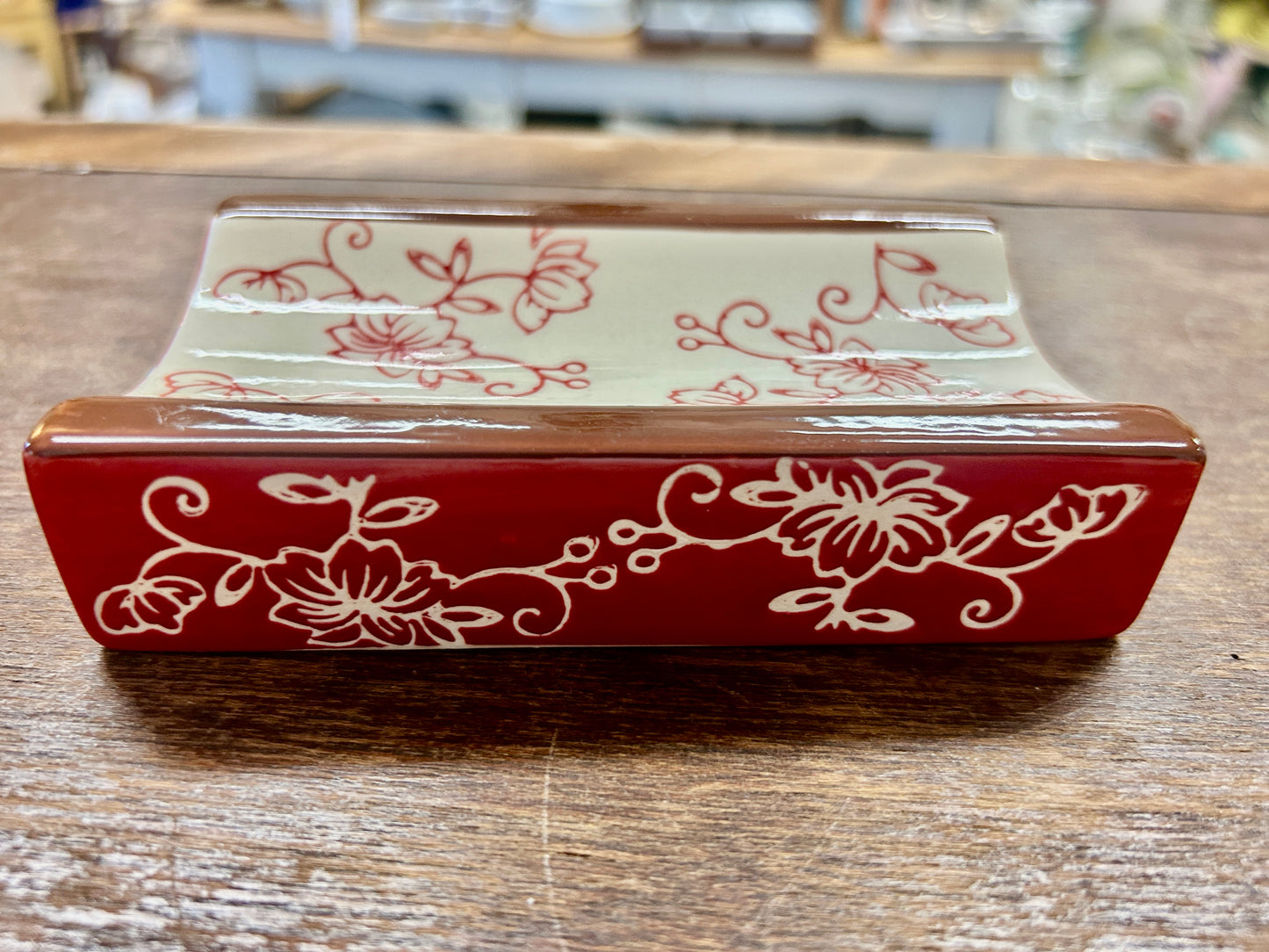 Red Temptations Floral Lace Rolling Pin & Stand, 18"