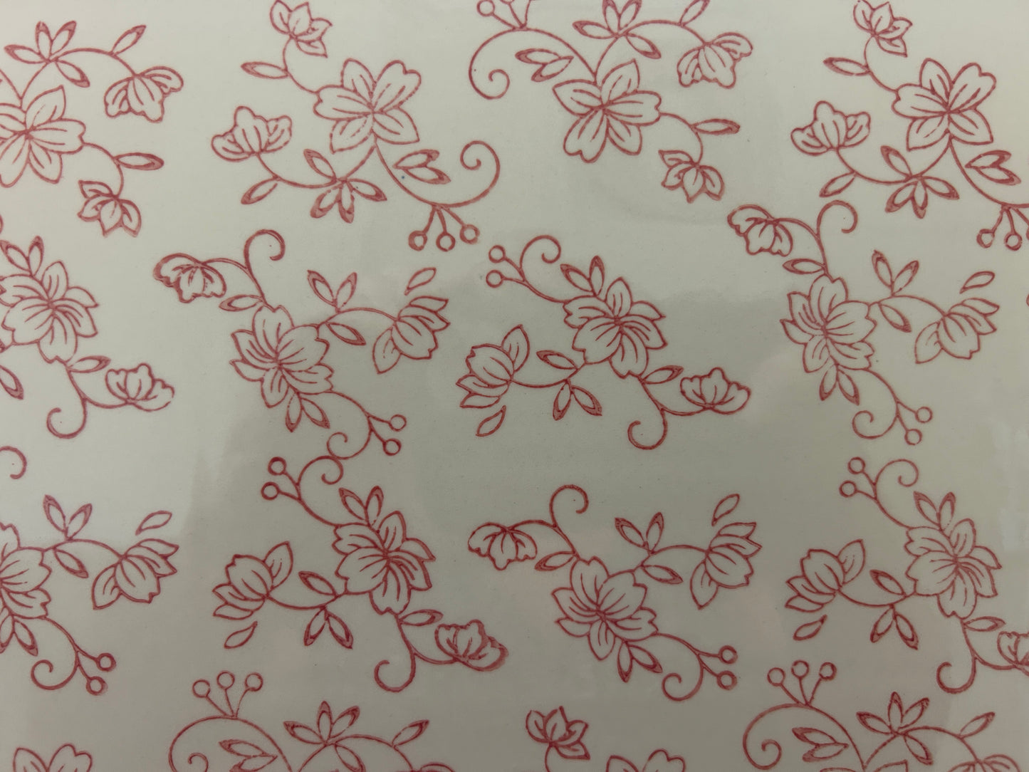 Red Temptations Floral Lace Rectangle Platter, 16"