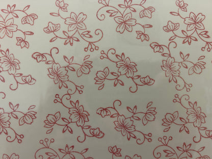 Red Temptations Floral Lace Rectangle Platter, 16"