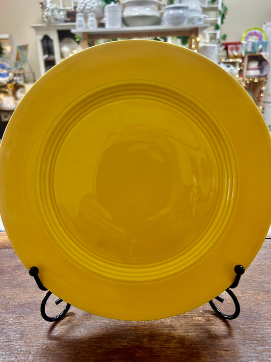 Fiestaware Vintage Yellow Plate, 9 1/2"