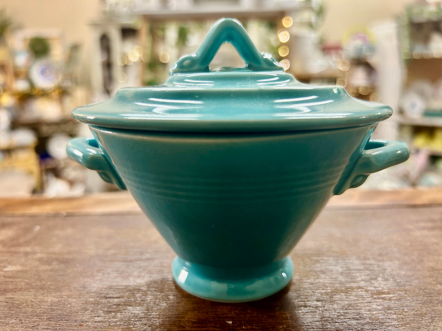 Blue Fiestaware Vintage Sugar & Creamer