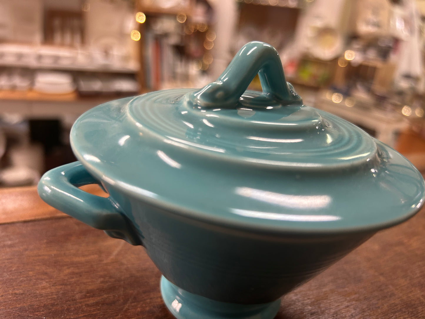 Blue Fiestaware Vintage Sugar & Creamer