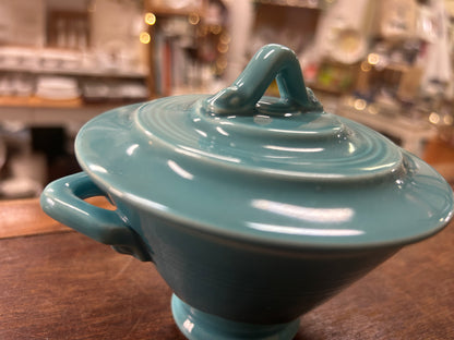 Blue Fiestaware Vintage Sugar & Creamer