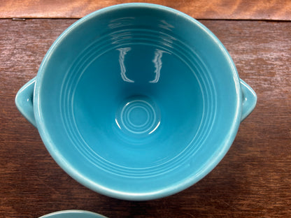 Blue Fiestaware Vintage Sugar & Creamer