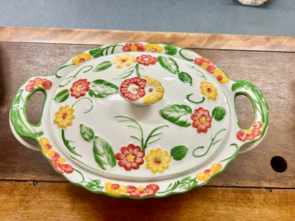Multicolor Temptations Floral Embroidery Baker & Rack, 12"