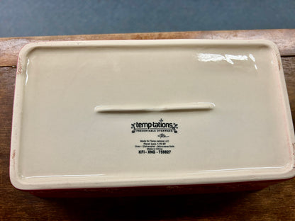 Red Temptations Loaf Pan, Drip Tray, Rack, 1.75 QT