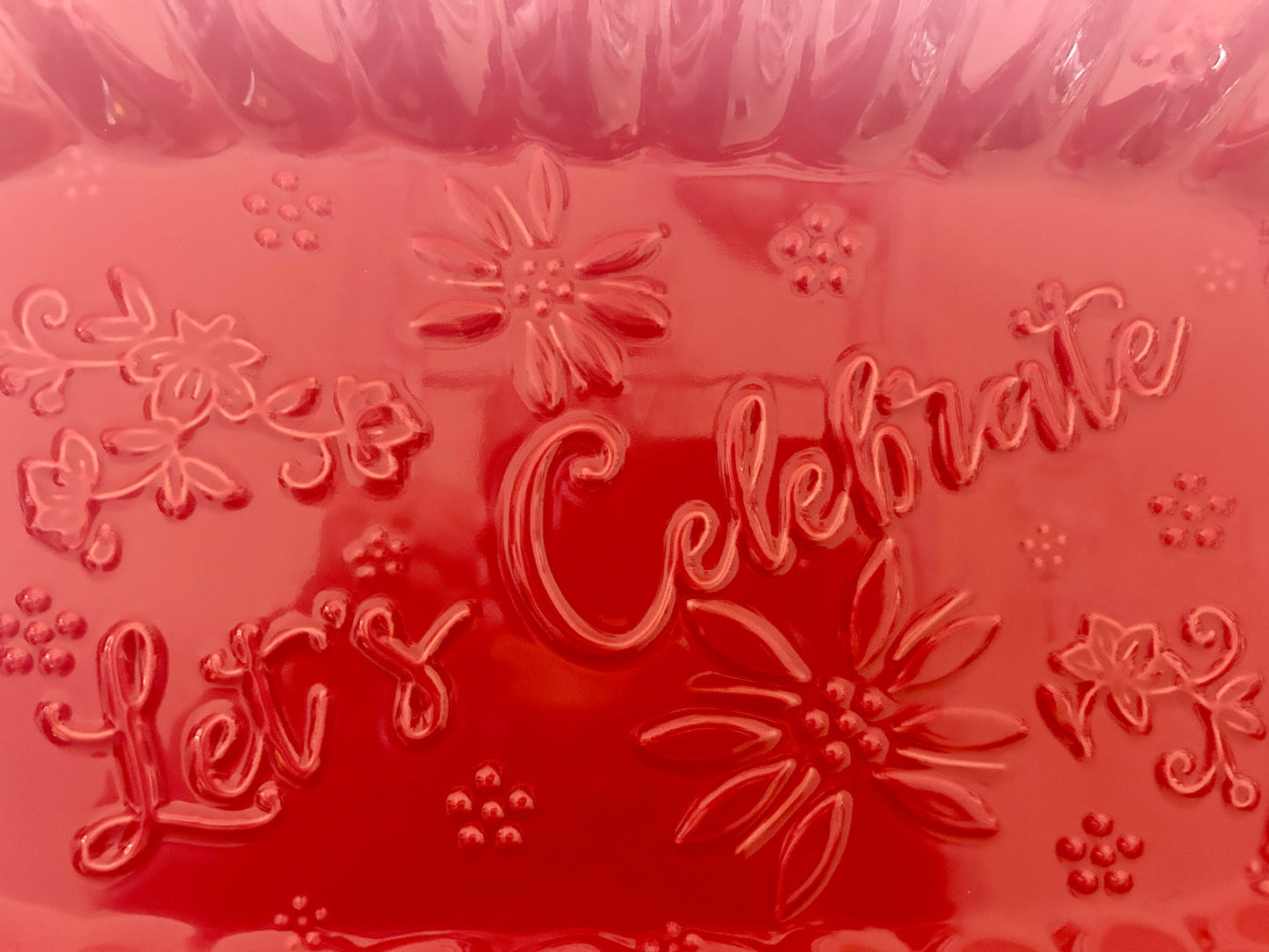 Red Temptations Let's Celebrate Red Platter, 16 1/4"