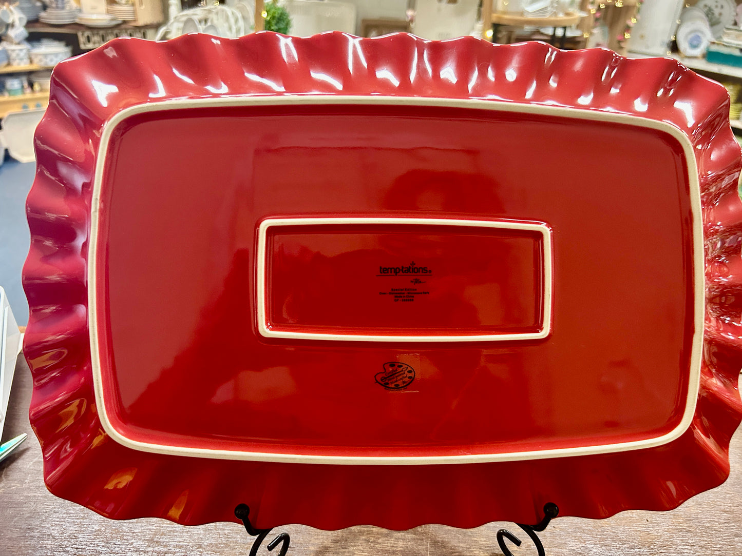 Red Temptations Let's Celebrate Red Platter, 16 1/4"