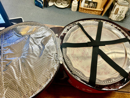 Red Temptations Baker, Lid, Rack, Bag, 9"