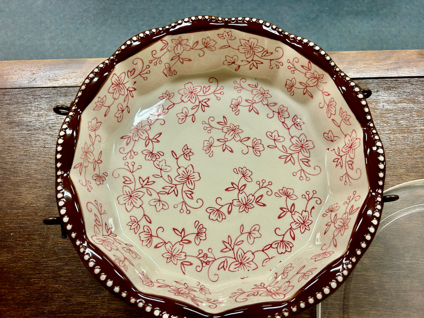 Red Temptations Baker, Lid, Rack, Bag, 9"