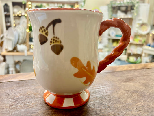Multicolor Temptations Harvest Pedestal Mug, 16 ounces