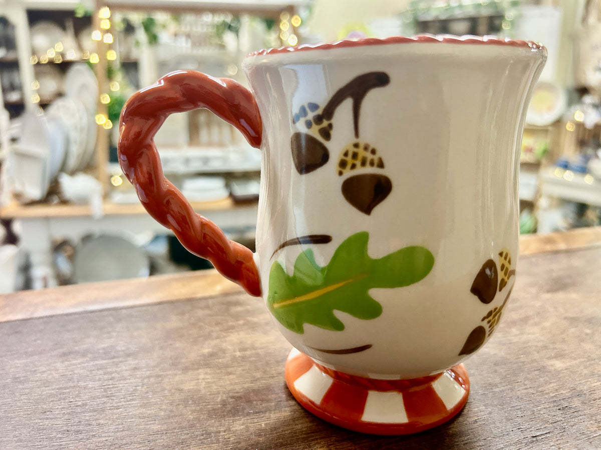 Multicolor Temptations Harvest Pedestal Mug, 16 ounces