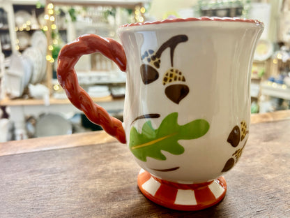 Multicolor Temptations Harvest Pedestal Mug, 16 ounces