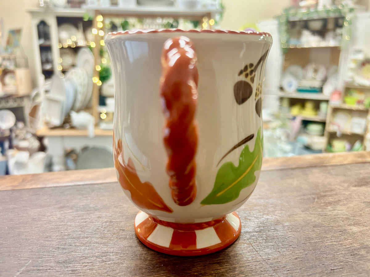 Multicolor Temptations Harvest Pedestal Mug, 16 ounces