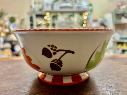 Multicolor Temptations Harvest Acorn Footed Bowl, 6 1/4"