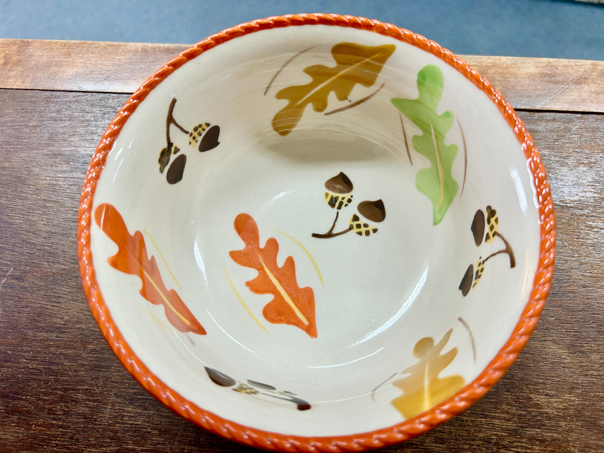 Multicolor Temptations Harvest Acorn Footed Bowl, 6 1/4"