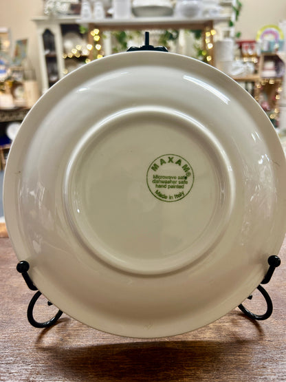 Maxam Yellow Blue Plate Italy, 8"
