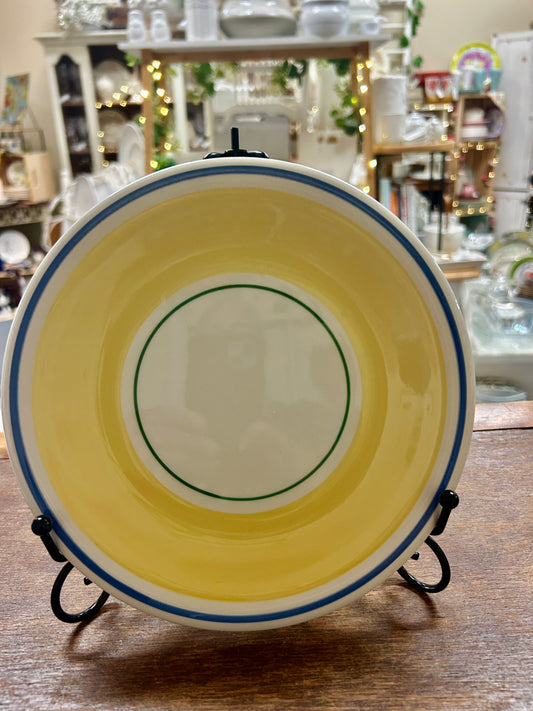 Maxam Yellow Blue Plate Italy, 8"
