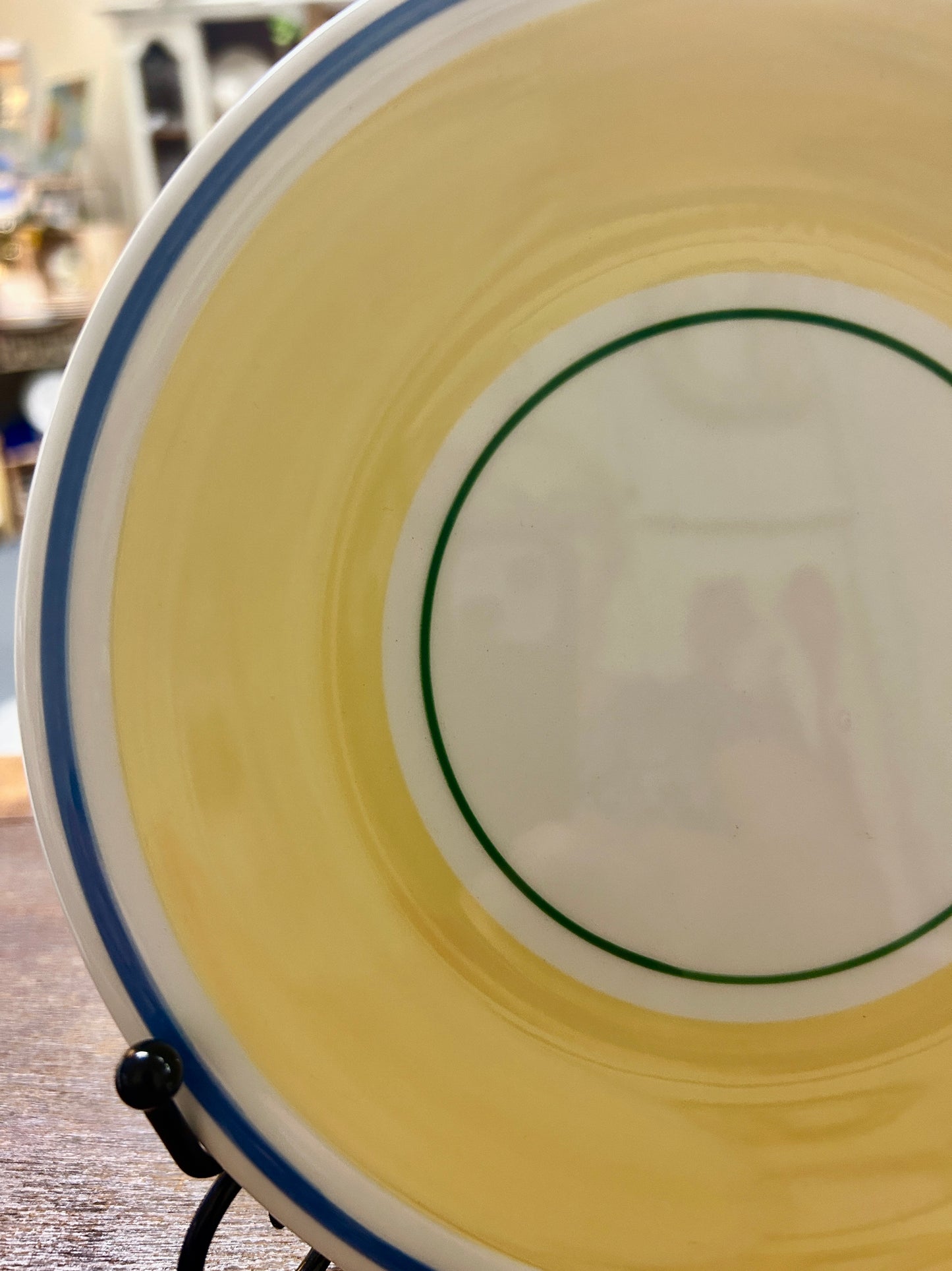 Maxam Yellow Blue Plate Italy, 8"