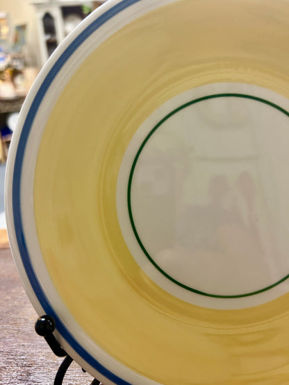 Maxam Yellow Blue Plate Italy, 8"