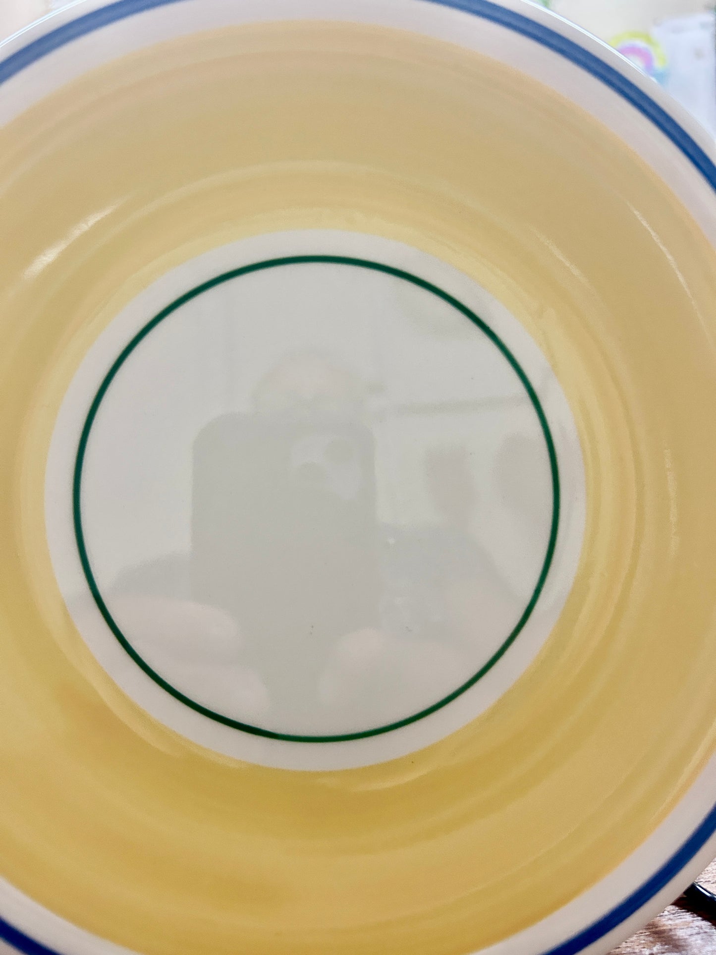 Maxam Yellow Blue Plate Italy, 8"