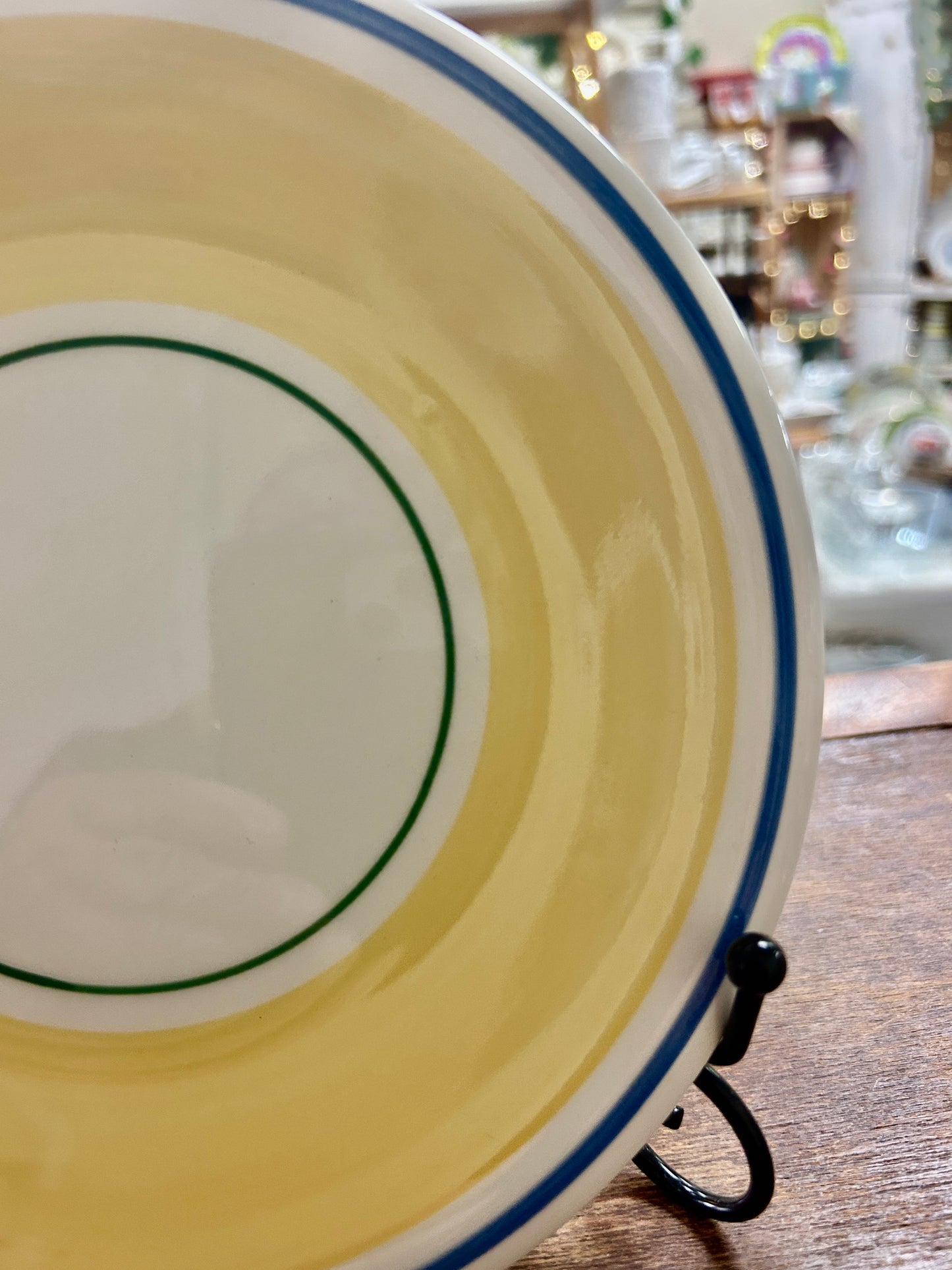 Maxam Yellow Blue Plate Italy, 8"
