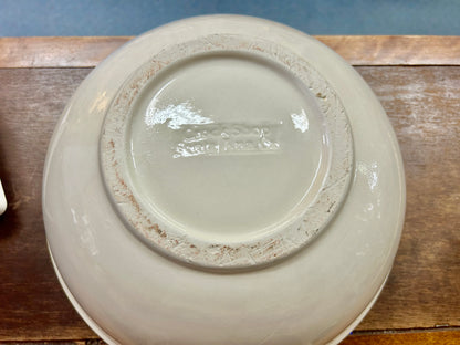 Yellow & Blue Crock Pot Blue Flowers Bowl, 11 3/4"