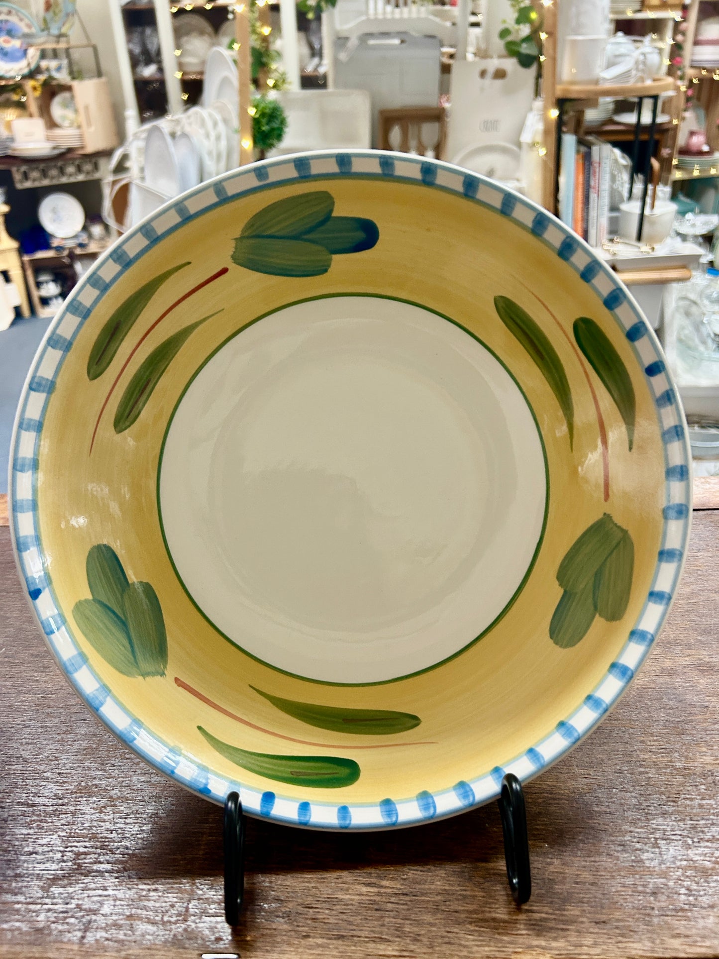 Yellow & Blue Maxam Mediterranean Serving Bowl, 10"