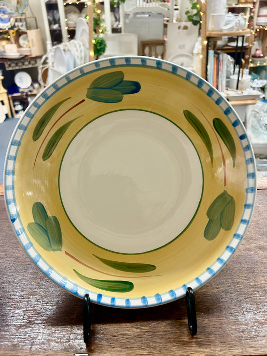 Yellow & Blue Maxam Mediterranean Serving Bowl, 10"