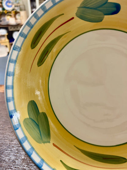 Yellow & Blue Maxam Mediterranean Serving Bowl, 10"