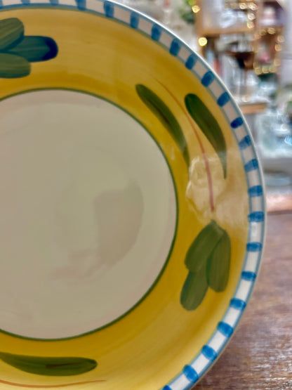 Yellow & Blue Maxam Mediterranean Serving Bowl, 10"