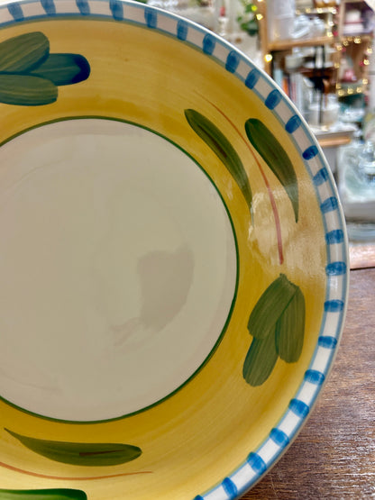 Yellow & Blue Maxam Mediterranean Serving Bowl, 10"