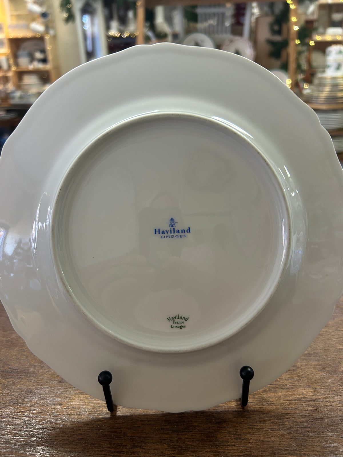 Haviland Star Limoges plate underside with maker's mark and raised foot ring