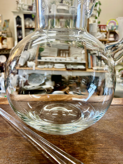 TIFFANY Clear Pitcher & Stirrer, 9"