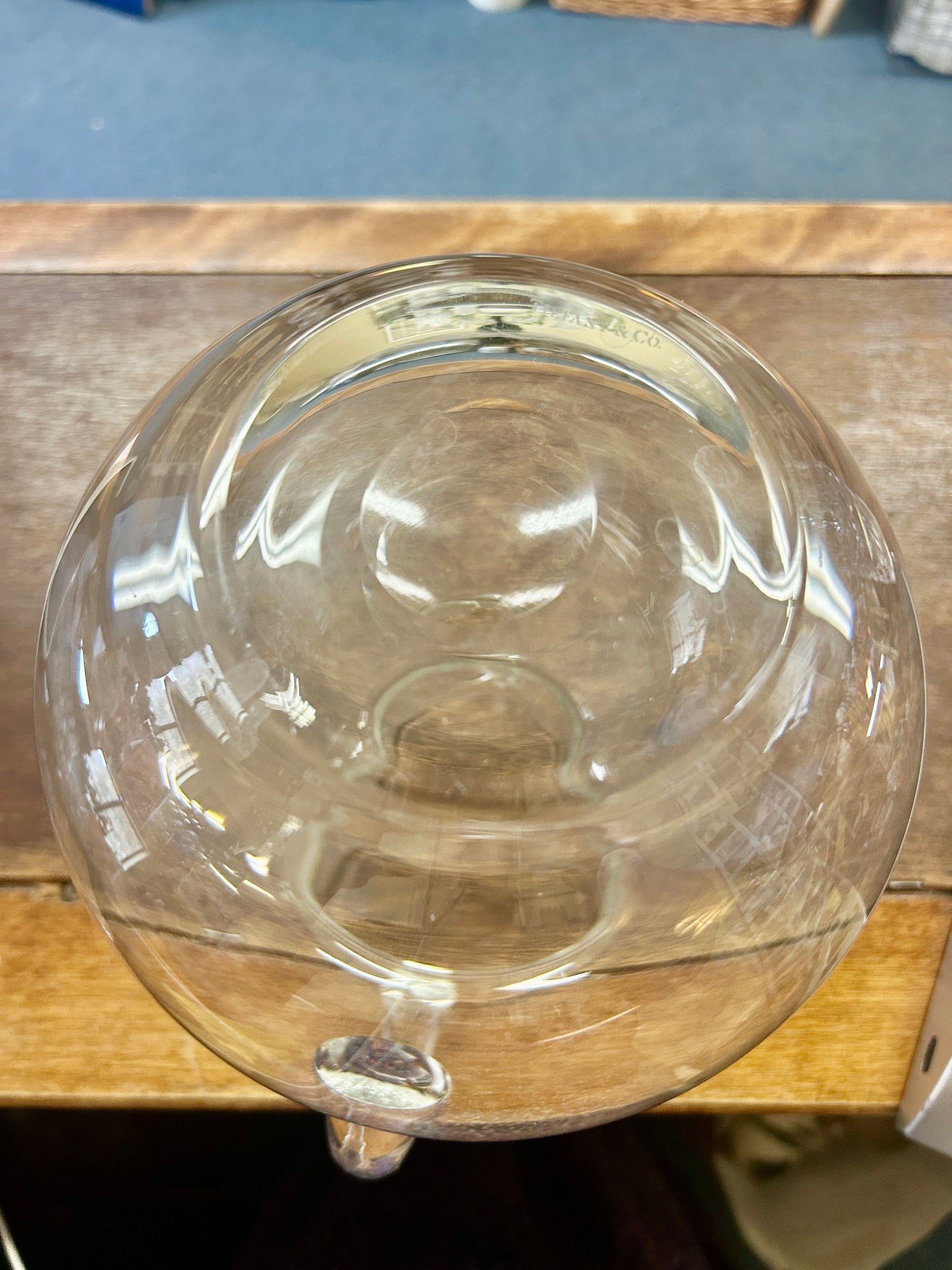 TIFFANY Clear Pitcher & Stirrer, 9"
