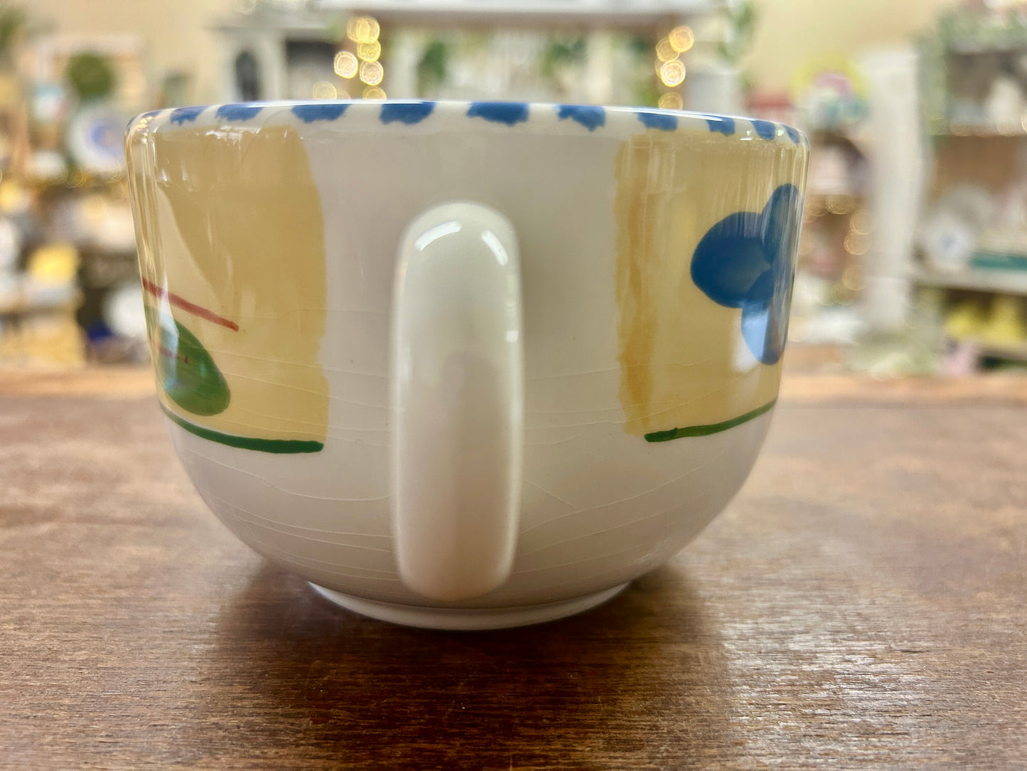 Yellow & Blue Maxam Mediterranean Mug Italy, 3"