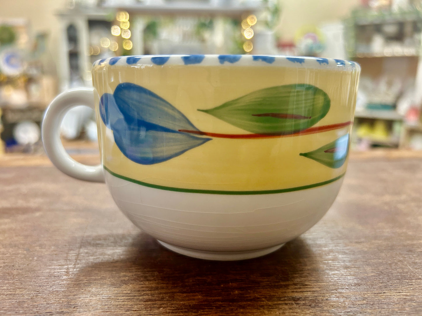 Yellow & Blue Maxam Mediterranean Mug Italy, 3"