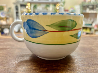 Yellow & Blue Maxam Mediterranean Mug Italy, 3"