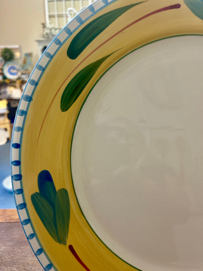 Yellow & Blue Maxam Mediterranean Platter, 14"