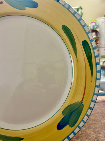Yellow & Blue Maxam Mediterranean Platter, 14"