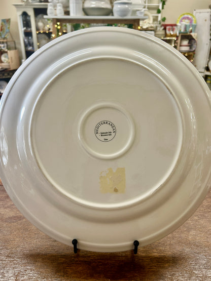 Yellow & Blue Maxam Mediterranean Platter, 14"
